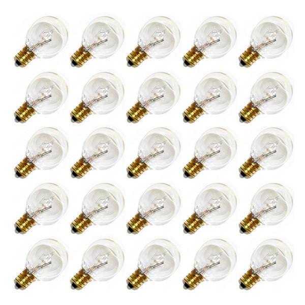 25 Pack Incandescent G30 Globe Replacement Bulbs