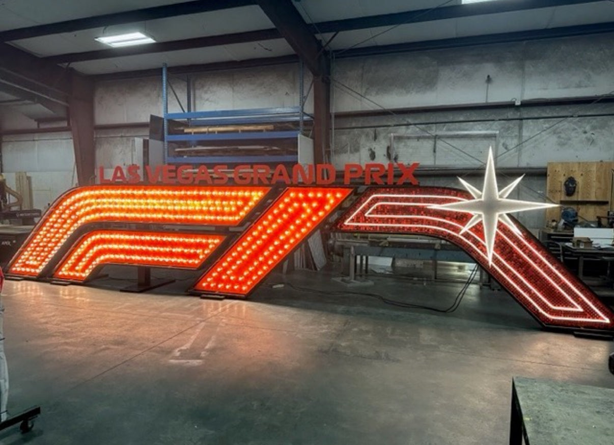 biggest project to date F1 Las Vegas sign