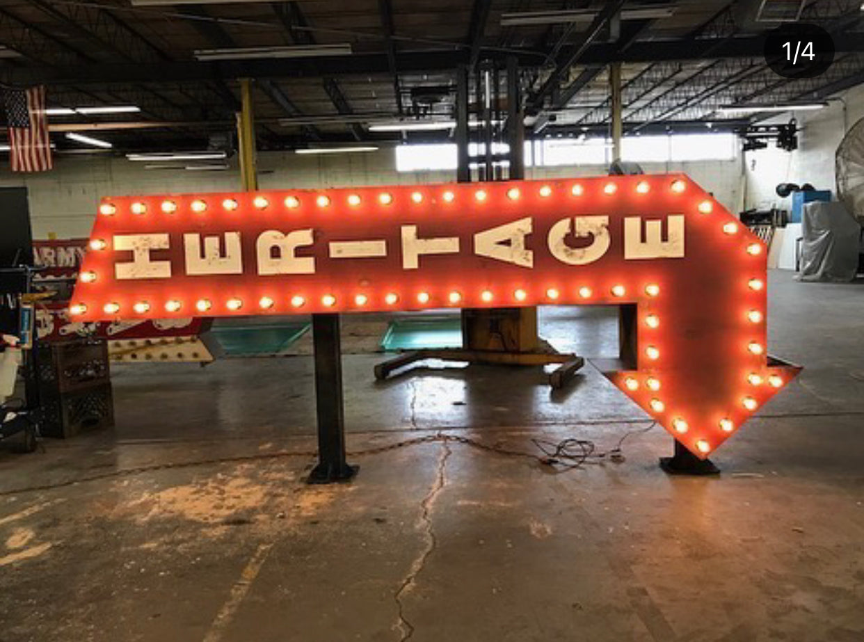 multiple marquee lights for dispensary