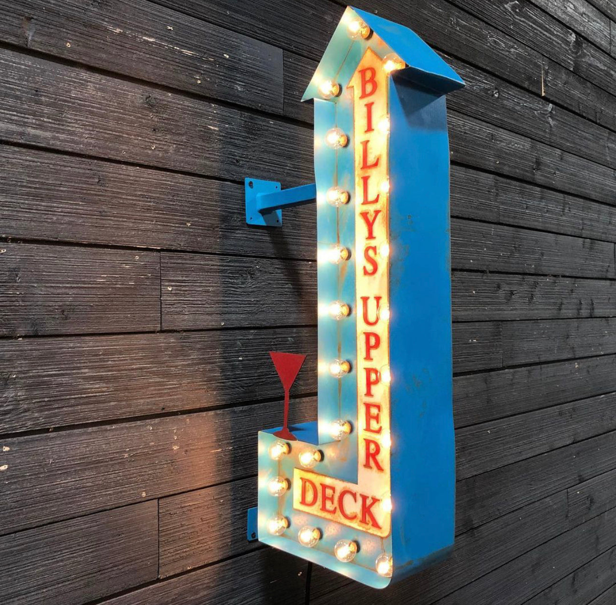Illuminate Your Rooftop Bar with Custom Double-Sided Signage
