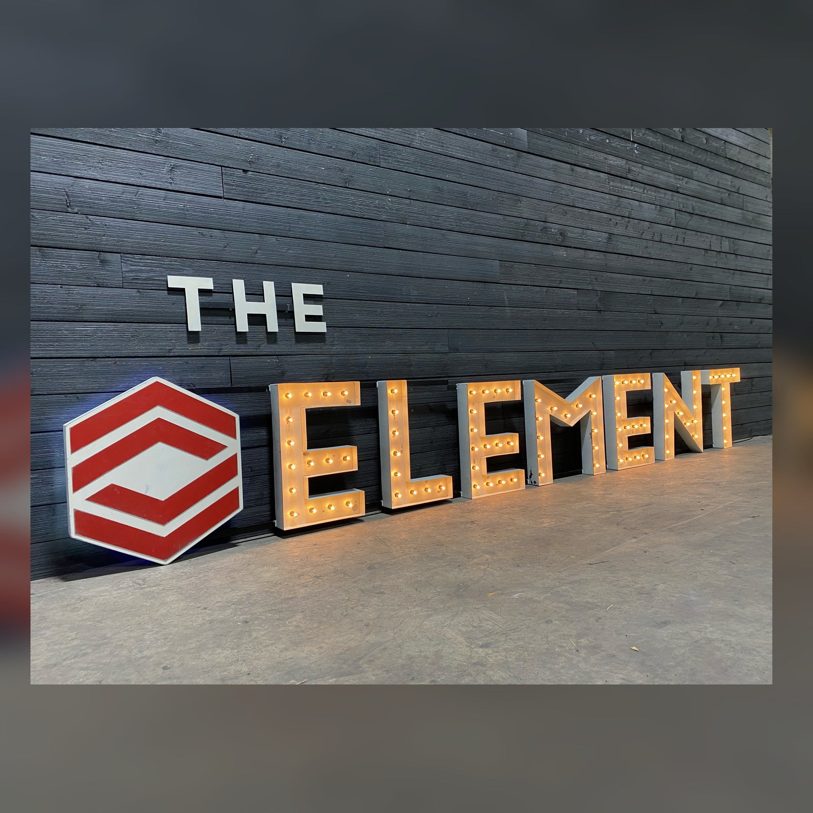 Custom Wall-Hanging Marquee Letters for The Element Clubhouse