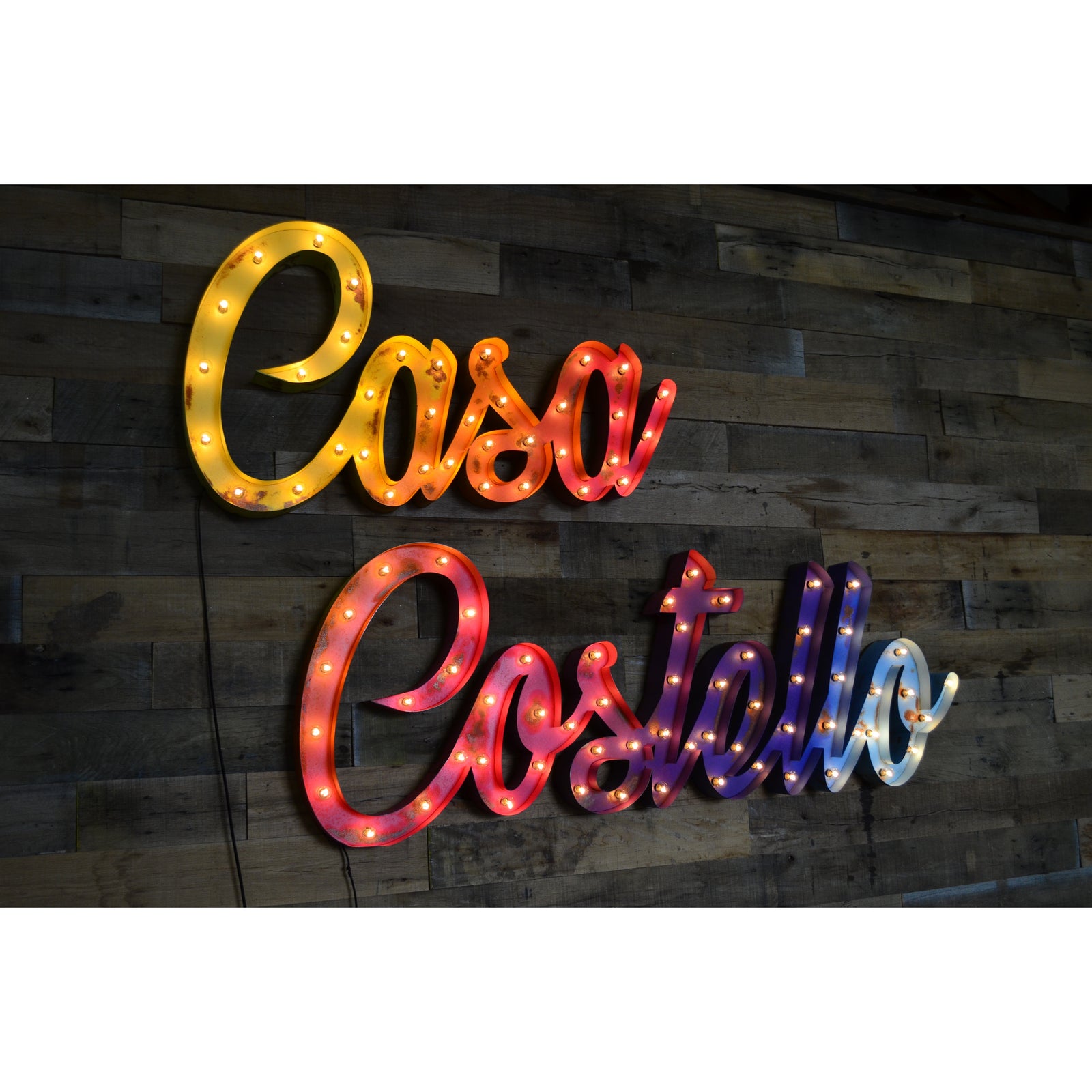 Brightening Spaces with the Casa Costello Multi-Paint Script Sign