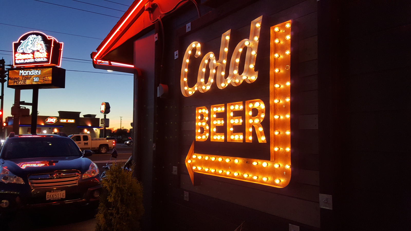 Shine Bright with Custom Marquee Letters: Cold Beer Exterior Sign Lights Up the Night!